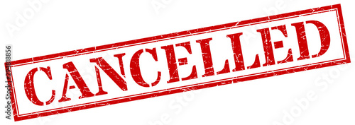 cancelled stamp. cancelled square grunge sign. cancelled