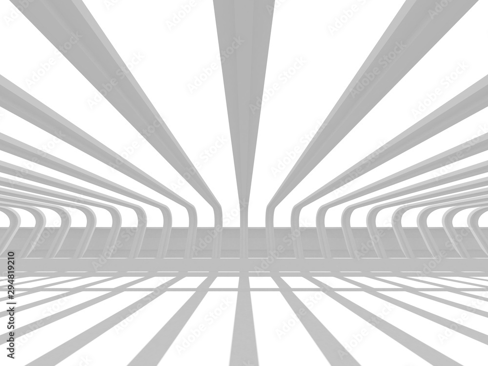 Obraz premium Futuristic White Architecture Design Background