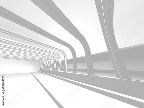 Futuristic White Architecture Design Background
