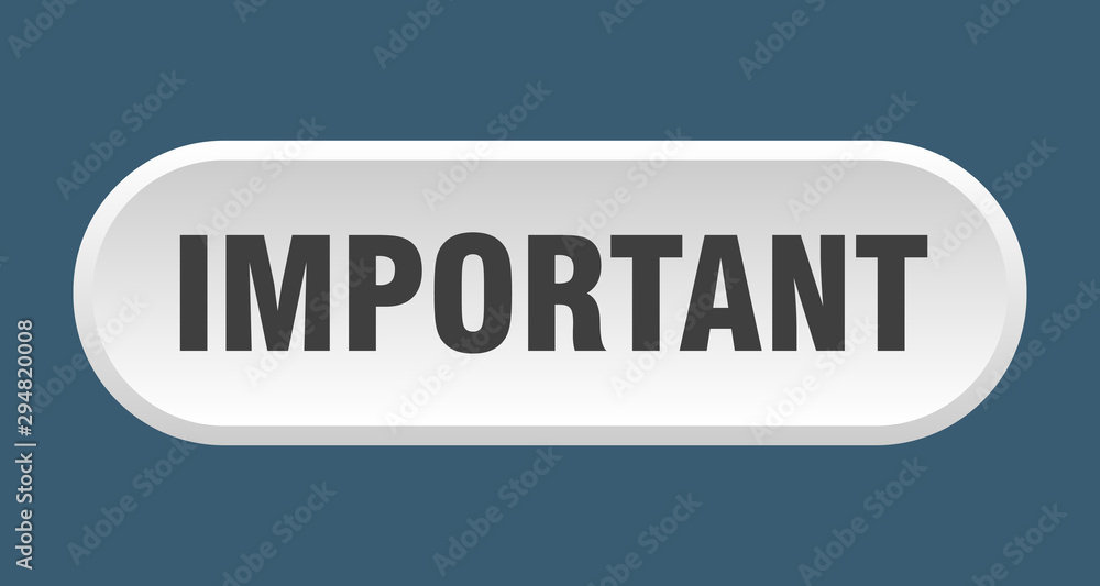 important button. important rounded white sign. important important button. important rounded white sign. important
