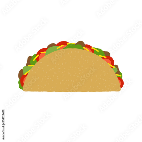 Vector illustration of a taco.
