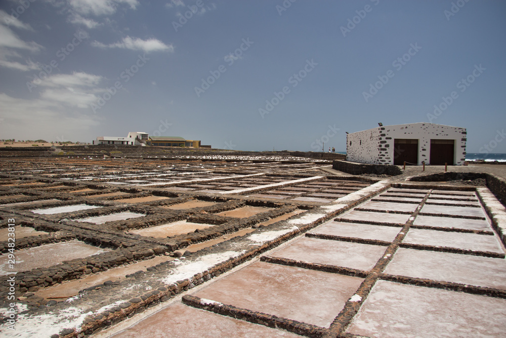 salt flats landscape with a blue sky salt flats landscape with a blue sky