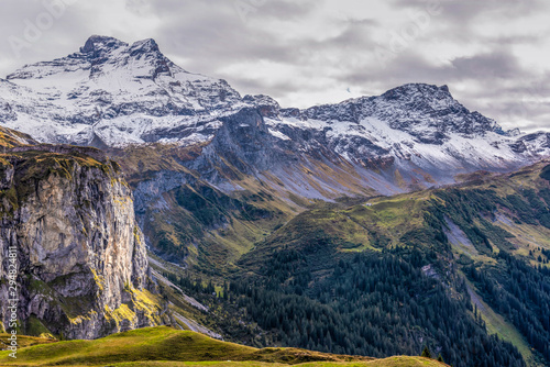 view of the Alps mountain range in the canton of Uri, Switzerland
