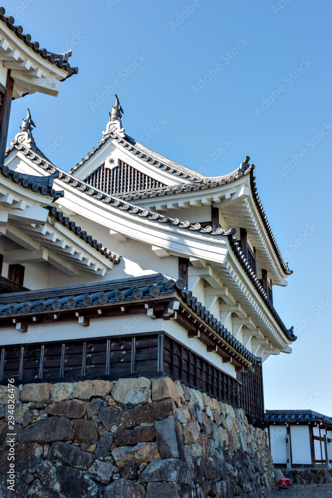 Fukuchiyama castle in Fukuchiyama city, Kyoto prefecture, Japan