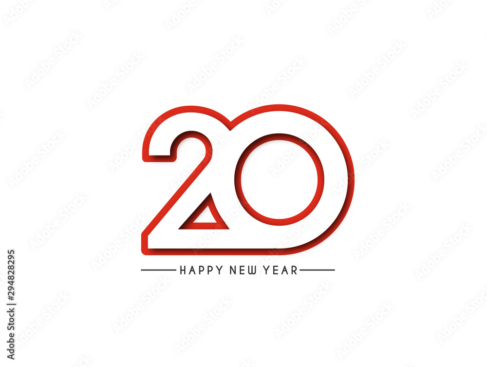 Happy New Year 2020 Text Typography Design Patter, Vector illustration. Happy New Year 2020 Text Typography Design Patter, Vector illustration.