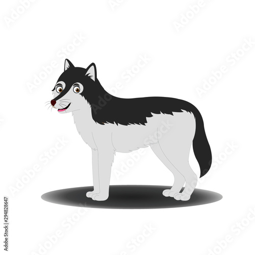 Wolf with Expressions - Cartoon Vector Image