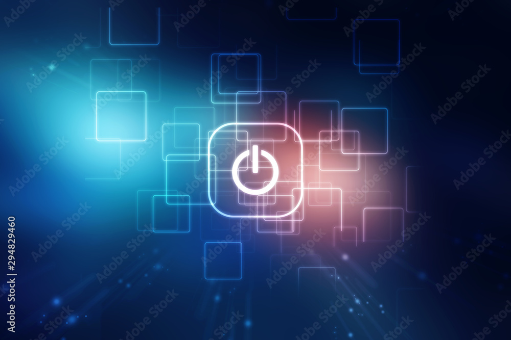 2d illustration power symbol 2d illustration power symbol