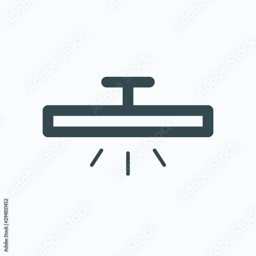 Backlight isolated icon, LED backlight linear vector icon