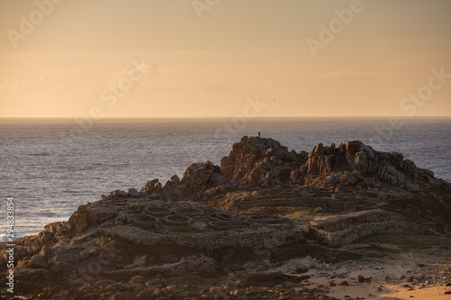 Castro de Baroña Ruins. Galicia, Spain.