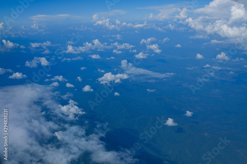  nice sky, Aerial nature view from plane, top view landscape