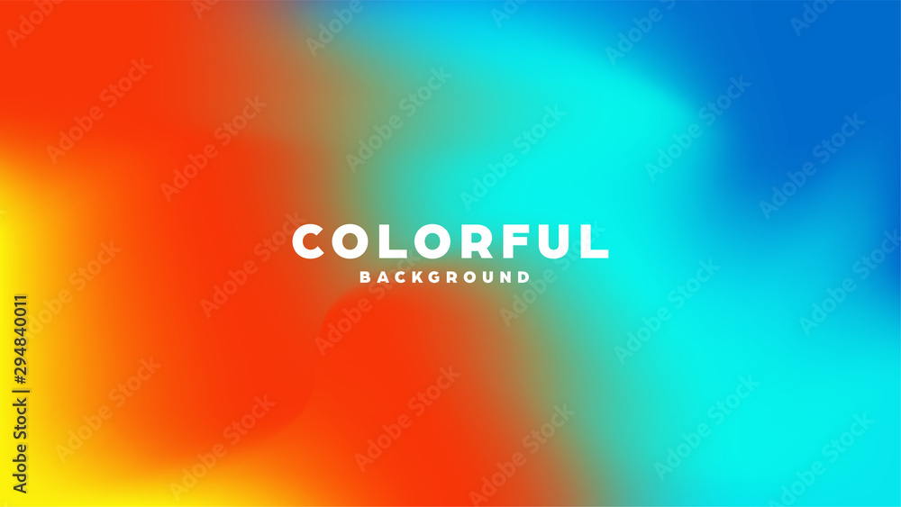 Colorful modern abstract background with neon gradient. Dynamic color flow poster, banner. Vector illustration.