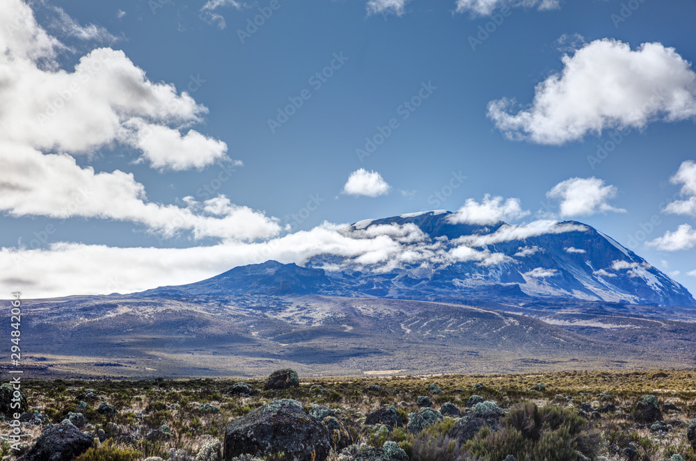 Uhuru peak of Mt kilimanjaro in the morning 