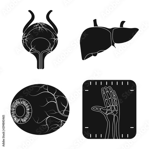 Vector design of body and human icon. Collection of body and medical stock vector illustration.