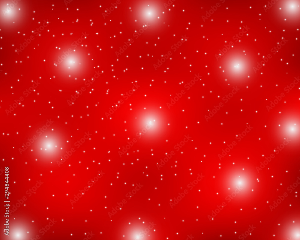 Christmas red shiny background with snowflakes and stars Christmas red shiny background with snowflakes and stars
