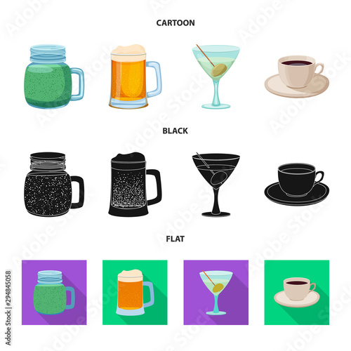 Isolated object of drink and bar symbol. Collection of drink and party vector icon for stock.