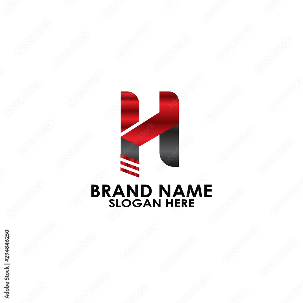 Fototapeta premium letter h custome modern logo vector template