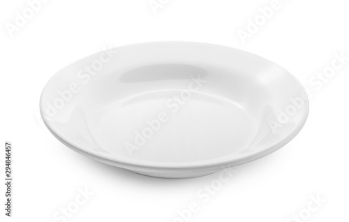 white plate isolated on white background.