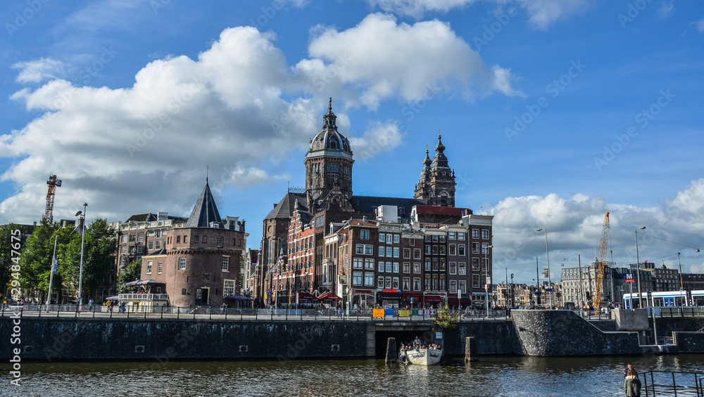 Obraz premium Cityscape of Amsterdam, Holland