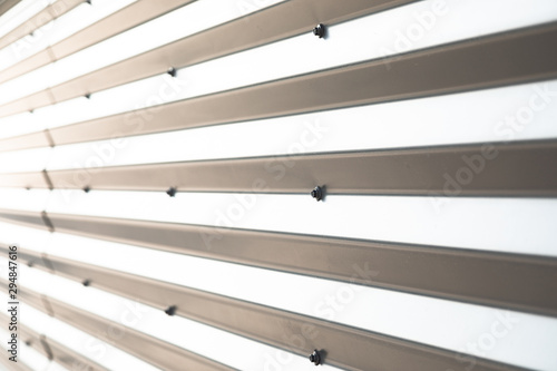Bild auf Leinwand White striped transparent surface smoothly becoming blurry on the left