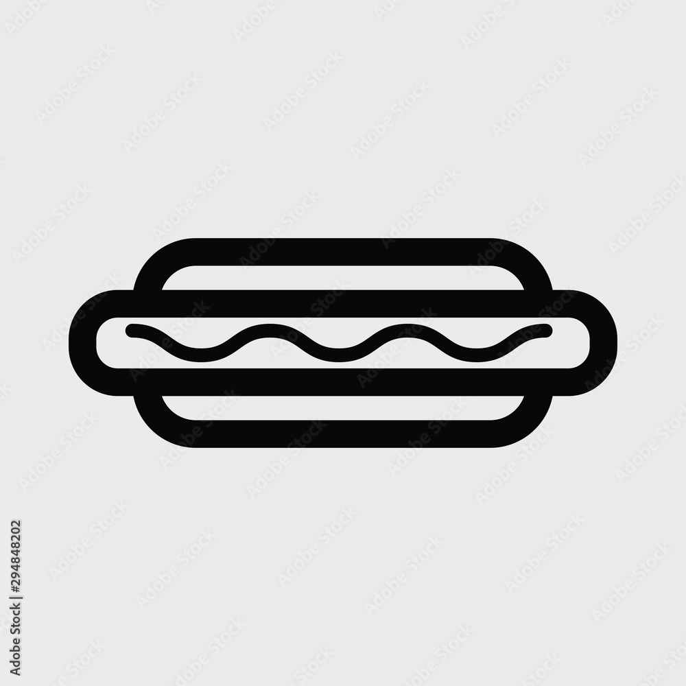 Hot dog icon. EPS vector file. Hot dog icon. EPS vector file.