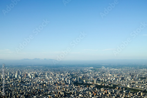 aerial view of Sapporo Hokkaido Japan