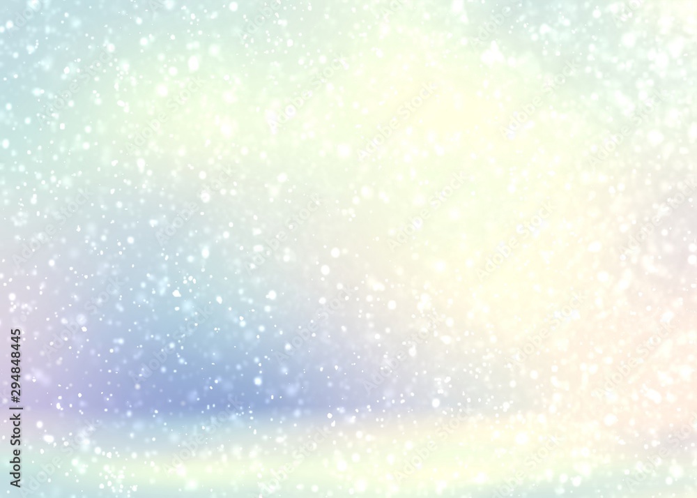 Winter bright pastel 3d bacground. Light snow pattern. Delicate subtle illustration.