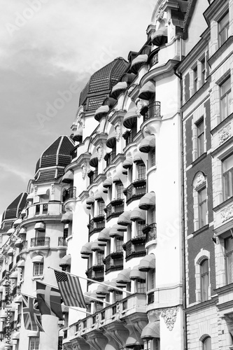 Stockholm. Black and white vintage style.