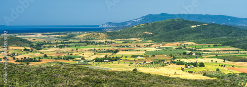 Maremma landscape from Capalbio, Tuscany photo