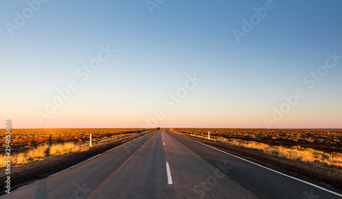 Driving on Stuart Highway in the morning