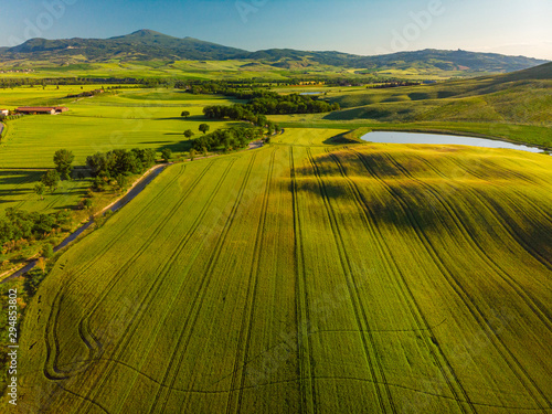 Tuscany countryside hills, stunning aerial view in spring. © ZoomTeam