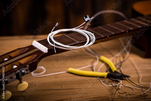 restring classical guitar