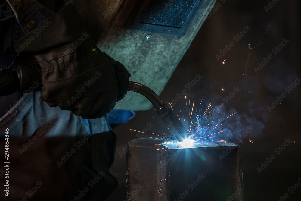 welding of metal objects in the workshop welding of metal objects in the workshop
