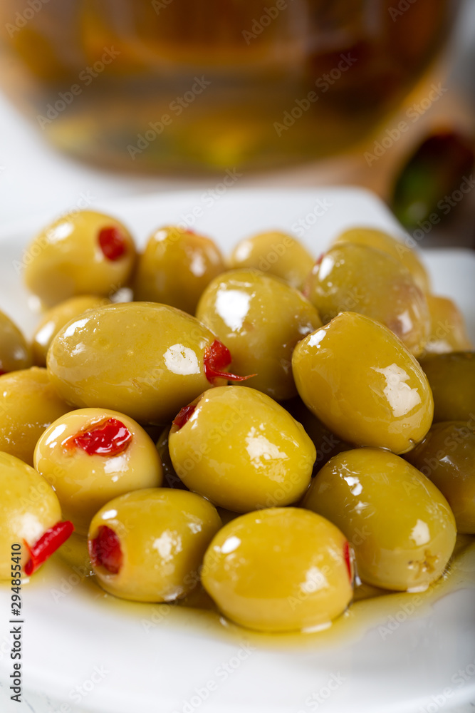 green olives in a bowl green olives in a bowl