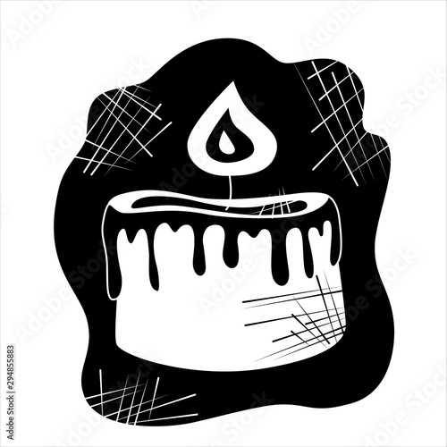 Fortune telling, divination isolated elements of candles for mystic sphere of activity, shop. Witch store. Idea for Taromancy, esoteric presentation. Furtive telling icons. Vector illustrations