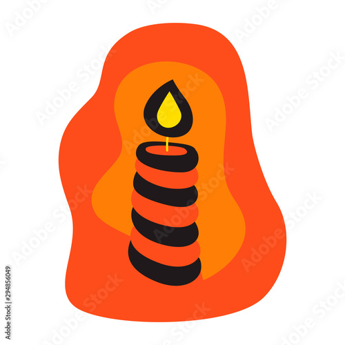 Fortune telling, divination isolated elements of candles for mystic sphere of activity, shop. Witch store. Idea for Taromancy, esoteric presentation. Furtive telling icons. Vector illustrations