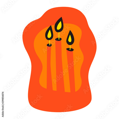 Fortune telling, divination isolated elements of candles for mystic sphere of activity, shop. Witch store. Idea for Taromancy, esoteric presentation. Furtive telling icons. Vector illustrations