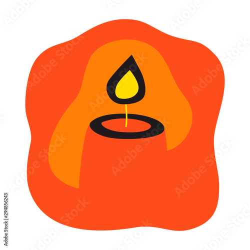 Fortune telling, divination isolated elements of candles for mystic sphere of activity, shop. Witch store. Idea for Taromancy, esoteric presentation. Furtive telling icons. Vector illustrations