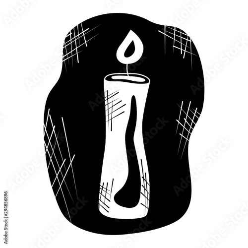 Fortune telling, divination isolated elements of candles for mystic sphere of activity, shop. Witch store. Idea for Taromancy, esoteric presentation. Furtive telling icons. Vector illustrations