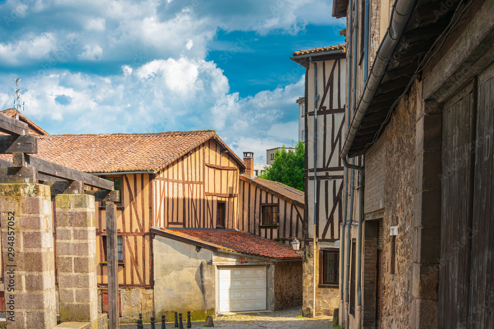 Obraz premium LIMOGES, FRANCE - May 8, 2018 : Antique building view in Old Town Limoges, France
