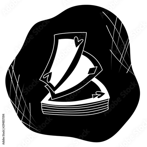 Fortune telling, divination isolated play cards for mystic sphere, shop. Witch store. Idea Taromancy, esoteric, occult books, presentation, website. Furtive telling, vector illustration.