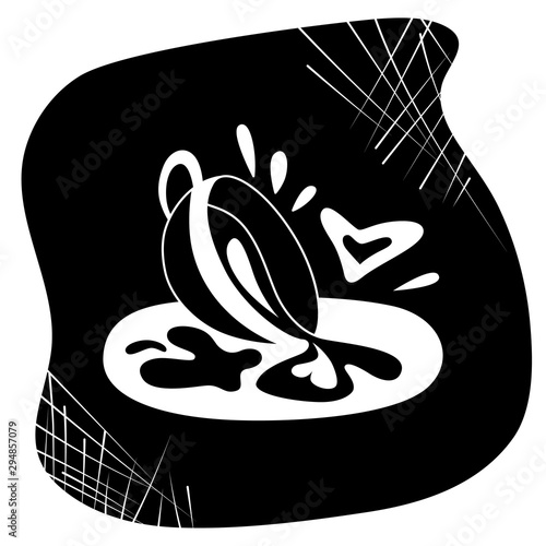 Fortune telling, divination isolated elements of coffee cup for mystic sphere of activity, shop. Witch store. Idea for esoteric, occult, website. Furtive telling, witchcraft icons vector illustrations