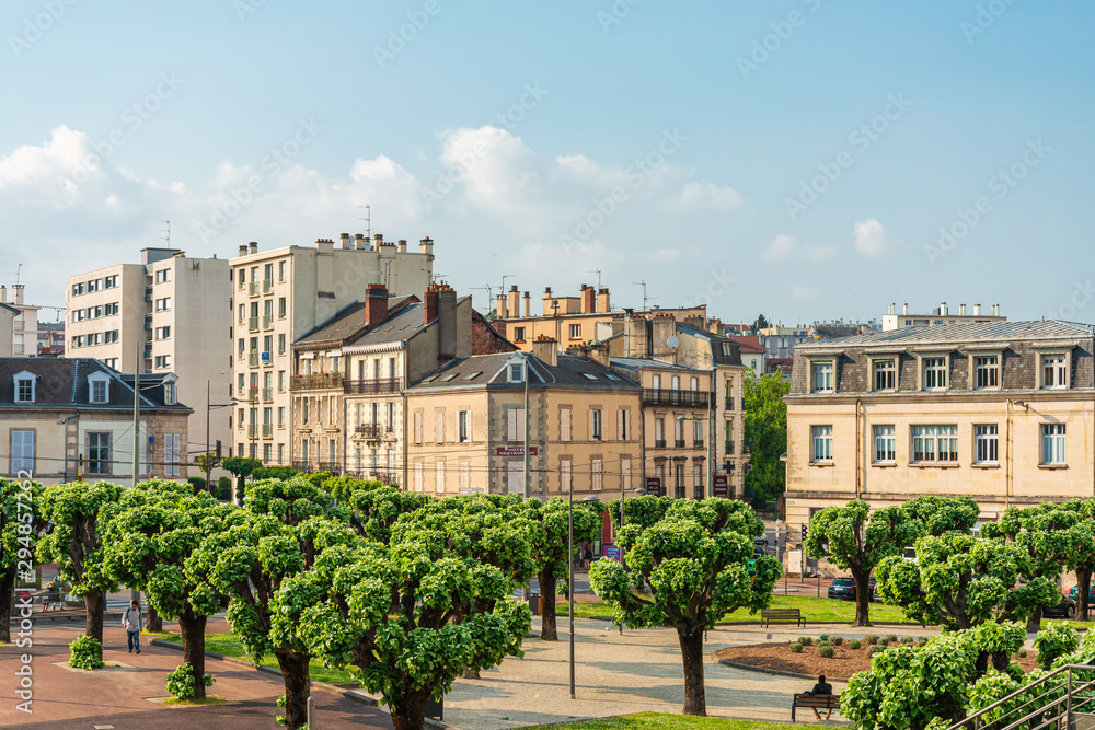 LIMOGES, FRANCE - May 8, 2018 : Street view of downtown in Limoges, France