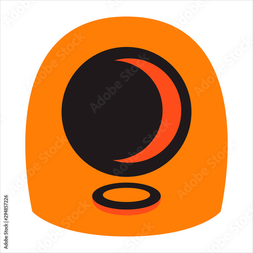 Fortune telling, divination isolated crystal ball for mystic sphere of activity, shop. Witch store. Idea Taromancy, esoteric website. Furtive telling and witchcraft icons, vector illustrations