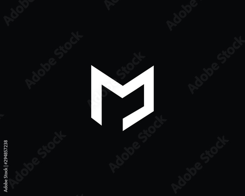 Trendy and Minimalist Letter MC Logo Design in Black and White Color , Initial Based Alphabet Icon Logo