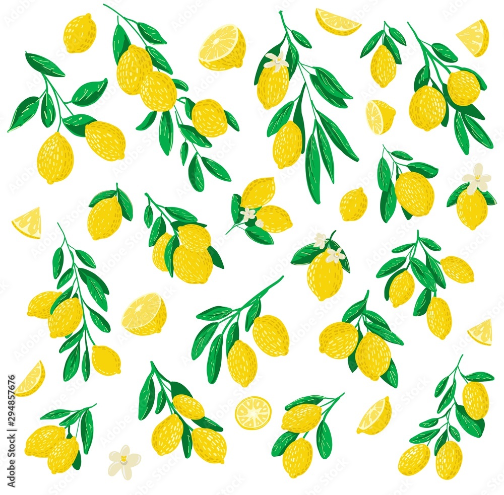 Abstract illustration of lemon. Abstract illustration of lemon.