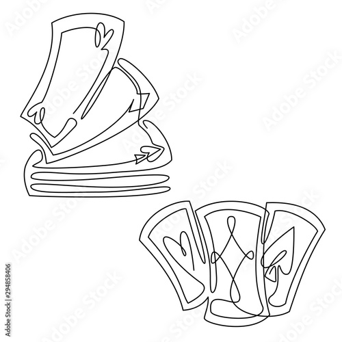 Fortune telling, divination isolated play cards for mystic sphere, shop. Witch store. Idea Taromancy, esoteric, occult books, presentation, website. Furtive telling, vector illustration.