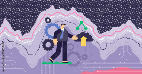 Big data modern abstract concept vector illustration