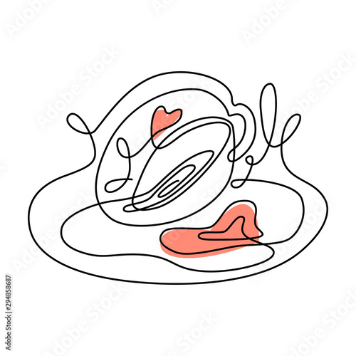 Fortune telling, divination isolated elements of coffee cup for mystic sphere of activity, shop. Witch store. Idea for esoteric, occult, website. Furtive telling, witchcraft icons vector illustrations