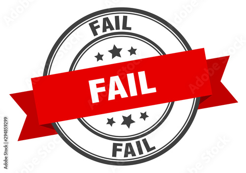 fail label. fail red band sign. fail