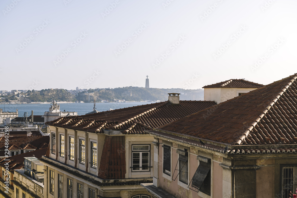 rooftops of the old historical city of Lisbon rooftops of the old historical city of Lisbon